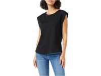 Urban Classics Damen TB3406-Ladies Basic Shaped Tee T-Shirt, Black, XS