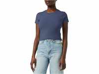 Urban Classics Damen Ladies Stretch Jersey Cropped Tee T-Shirt, vintageblue, XL