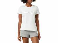 Tommy Hilfiger Damen T-Shirt Kurzarm Heritage Rundhalsausschnitt, Weiß (White), M