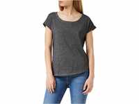 Urban Classics Damen Ladies Long Back Shaped Spray Dye Tee T-Shirt, Grau (Darkgrey