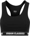 Urban Classics Damen Ladies Logo Bra Sport Tank Top, Schwarz, M EU