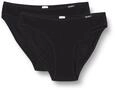 Skiny Damen Advantage Cotton Rio Brazilian Slip, Schwarz (Black 7665), 36 (2er Pack)