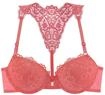Lascana Damen Push-up-BH mit Spitze, Vorderverschluss
