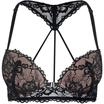 Lascana Damen Push-up-BH mit Vorderverschluss, elastische Spitze, herausnehmbare