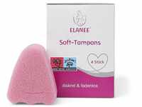 ELANEE Soft-Tampons, fadenlose Tampons, weiches & flexibles Material, 4 Stück