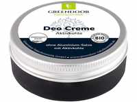 GREENDOOR Deo Creme mit Aktivkohle 50ml BLACK POWER, Natur Creme Deodorant...