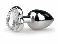 EasyToys Anal Collection - Silber Analplug mit Herzförmiger Kristall- 7,4 cm -...