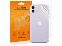 kwmobile 3X Schutzfolie Rückseite kompatibel mit Apple iPhone 11 - Folie...