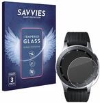 Savvies Panzer Schutz Glas f&uuml;r Samsung Galaxy Watch (46 mm) (3 St&uuml;ck) 9H Hartglas,