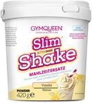 GymQueen Slim Shake, Vanille, 420 g | Mahlzeitenersatz mit 21 g Protein pro Portion,