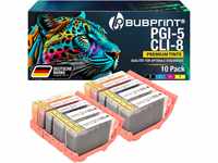 Bubprint 10 Druckerpatronen kompatibel als Ersatz für Canon PGI-5 CLI-8 für...