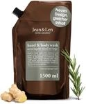 Jean & Len Hand & Body Wash Rosemary und Ginger im Nachf&uuml;llbeutel, reinigt und