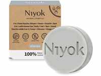 Niyok® 4-in-1 Feste Dusche "Athletic Grey" (80g) • Seife für Körper +...