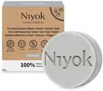 Niyok 4-in-1 Feste Dusche "Athletic Grey" 80g, Seife f&uuml;r K&ouml;rper + Haare + Gesicht +