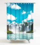 Sanilo Duschvorhang Wasserfall 180 x 200 cm, hochwertige Qualit&auml;t, 100%...