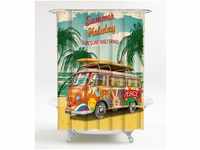 Sanilo Duschvorhang Summer Bus 180 x 200 cm, hochwertige Qualität, 100%...
