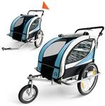 SAMAX Fahrradanh&auml;nger Jogger 2in1 360&deg; drehbar Kinderanh&auml;nger