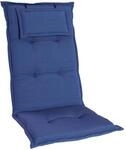 Homeoutfit24 Gartenstuhlauflagen Hochlehner, 2er Set, Blau