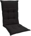 Homeoutfit24 Gartenstuhlauflagen Hochlehner, 2er Set, Schwarz