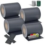 Juskys Sichtschutzstreifen f&uuml;r Doppelstabmatten PVC, Zaun (4er Set) - 4 Rollen...