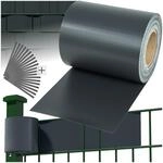 tectake&reg; Sichtschutzfolie, Sichtschutzstreifen mit Befestigungsclips, Windschutz,