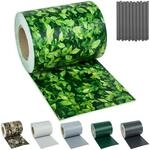 tectake&reg; Sichtschutzfolie, Sichtschutzstreifen mit Befestigungsclips, Windschutz,