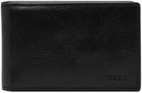 Fossil Geldb&ouml;rse f&uuml;r Herren Andrew, Eco Leather/PVC Trim Bifold schwarz 11,5 cm L x