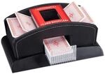 Relaxdays , schwarz Kartenmischer Elektrisch, Leder, 2 Decks, Mischger&auml;t zum...