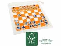 small foot 12021 Schach Reisespiel, FSC 100 Prozent-Zertifiziert, mit praktischem