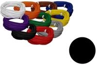 Hochflexibles Kabel, Durchmesser 0,5mm, AWG36, 10m Wickel Schwarz