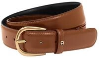 Aigner G&uuml;rtel Basic mit S-Schlie&szlig;e gold 126347, cognac 120 cm