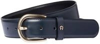 Aigner G&uuml;rtel Basic mit S-Schlie&szlig;e gold 126347 blau-90 cm