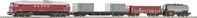 Piko 97935, Piko Startset Diesellok BR 130 und 3 G&uuml;terwagen CSD mit Bettungsgleis
