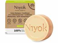 Niyok® 2-in-1 Festes Shampoo + Conditioner "Green Touch" (80g) • Vegane...