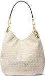 Michael Kors Damen Lillie Hobo Schultertasche, Vanilla/Acorn, 31.8 x 34.3 x 12.7 cm