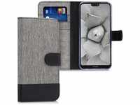 kwmobile Wallet Case kompatibel mit Huawei P20 Lite - Hülle mit Ständer -