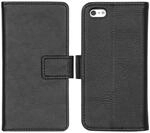 iMoshion Luxuri&ouml;se Klapph&uuml;lle - Geeignet f&uuml;r iPhone SE (2016) / 5 / 5s - Schwarz