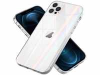 NALIA Klares Hartglas Case kompatibel mit iPhone 12 Pro Max Hülle,...