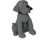 Relaxdays T&uuml;rstopper Hund, dekorativer T&uuml;rpuffer, f&uuml;r Boden, stehend, gef&uuml;llt,