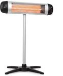Blumfeldt Rising Sun - Standheizstrahler 850/1650/2500 Watt, Stand Heizstrahler IP34
