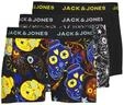 JACK & JONES Herren Jacjames Trunks 3 Pack Noos Boxershorts, Black/Detail:Black -