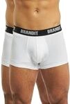 Brandit Boxer Shorts Logo 2 Pack, Farbe: White+White, Gr&ouml;&szlig;e: XL