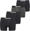 Levi&rsquo;s Basic-Boxershorts, einfarbige und gestreifte Baumwollunterw&auml;sche f&uuml;r