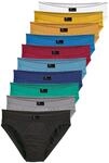 Le Jogger Herren Slips,10er Pack, Unterhosen, Schl&uuml;pfer, Baumwolle (10 X Bunt, M)