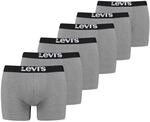 Levi's Herren Levi's Men's Solid Basic Boxers (6 pack) Boxer Shorts, grey, L