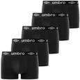 Umbro Boxershorts Herren 100% Baumwolle, 5er-Pack, Schwarz CLA (S)