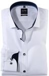 OLYMP Herren Hemd Level 5 Body Fit Langarm | Royal Kent Kragen | Uni wei&szlig; Gr. 43