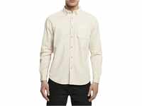 Urban Classics Herren Corduroy Shirt Hemd, whitesand, XL
