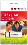AgfaPhoto USB-Stick 2.0 16 GB - Lesegeschwindigkeit 15 MB/s,...