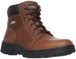 Skechers Herren Workshire Kampfstiefel, Black Embossed Leather, 46 EU